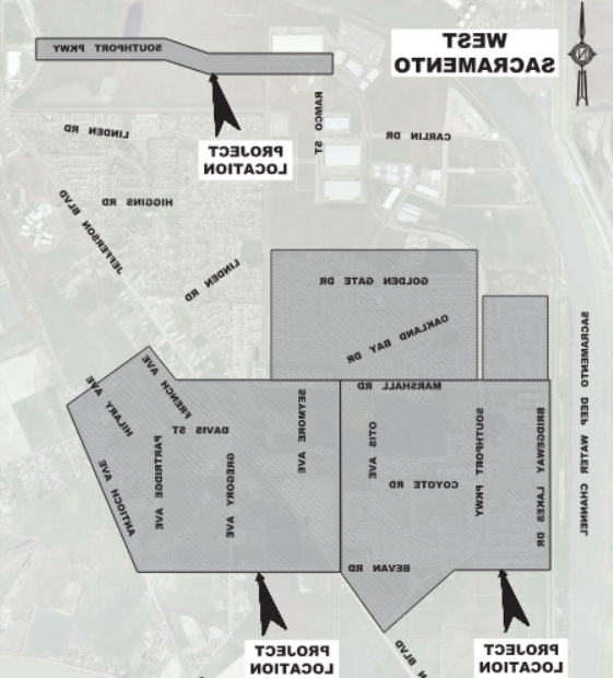 Image 1 - Project Location Map for Neighborhood Pavement Preservation and Arterial Streets Pavement Repair Project